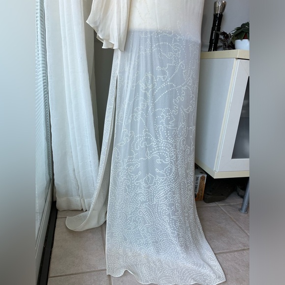 Bamford Cream Silk Kaftan - Picture 3 of 7